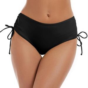 Bonneuitbebe Black Swim Bottoms With Side Ties, Size S, NWT